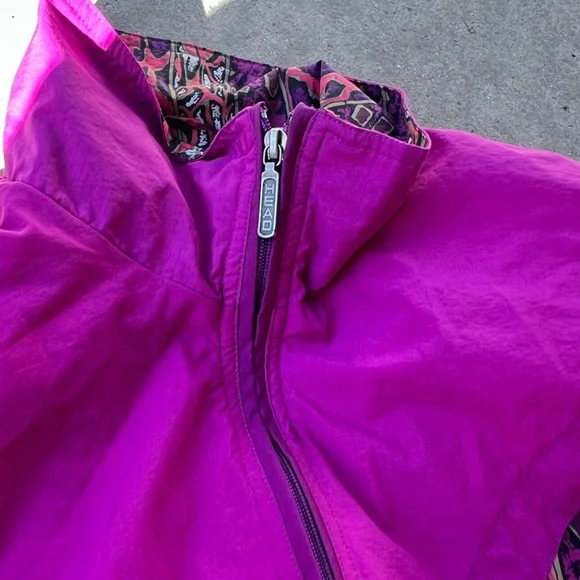 Vintage HEAD 90s Purple Pink Native Aztec Jacket Women's Size Medium